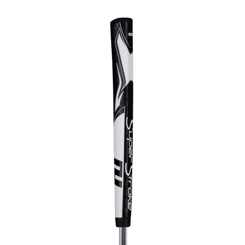 Super Stroke Grip-White/Red/Grey, SuperStroke Traxion Flatso 2.0-Impugnatura per Putter da Golf, Colore Unisex-Adulto, Bianco/Grigio/Rosso, 2
