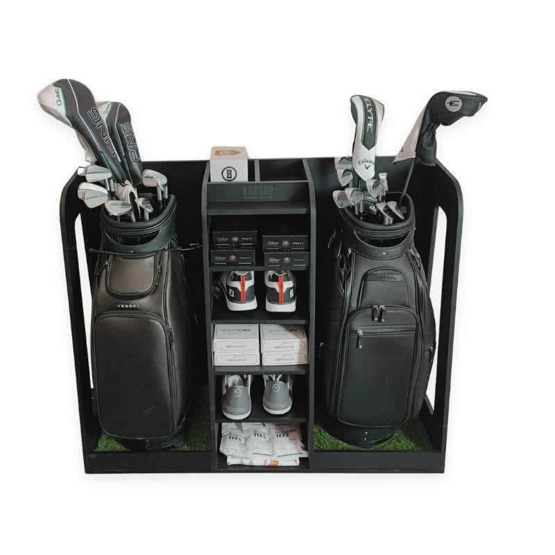 OneSwing Premium Dual Bag Stand - Black