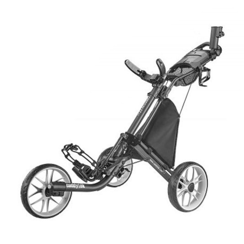 Caddytek EZ TOUR Quickfold - 3 Wheel Golf Trolley- Dark Grey
