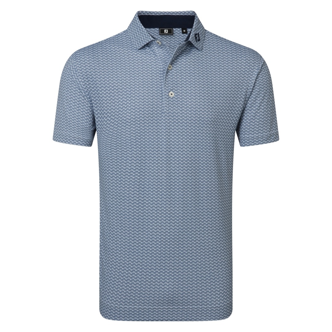 FootJoy Scallop Geo Pique - Navy
