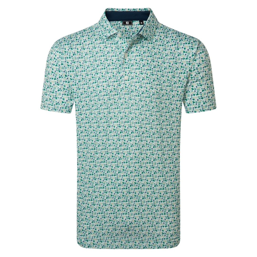 FootJoy Surfs Up Print Lisle - Field Green