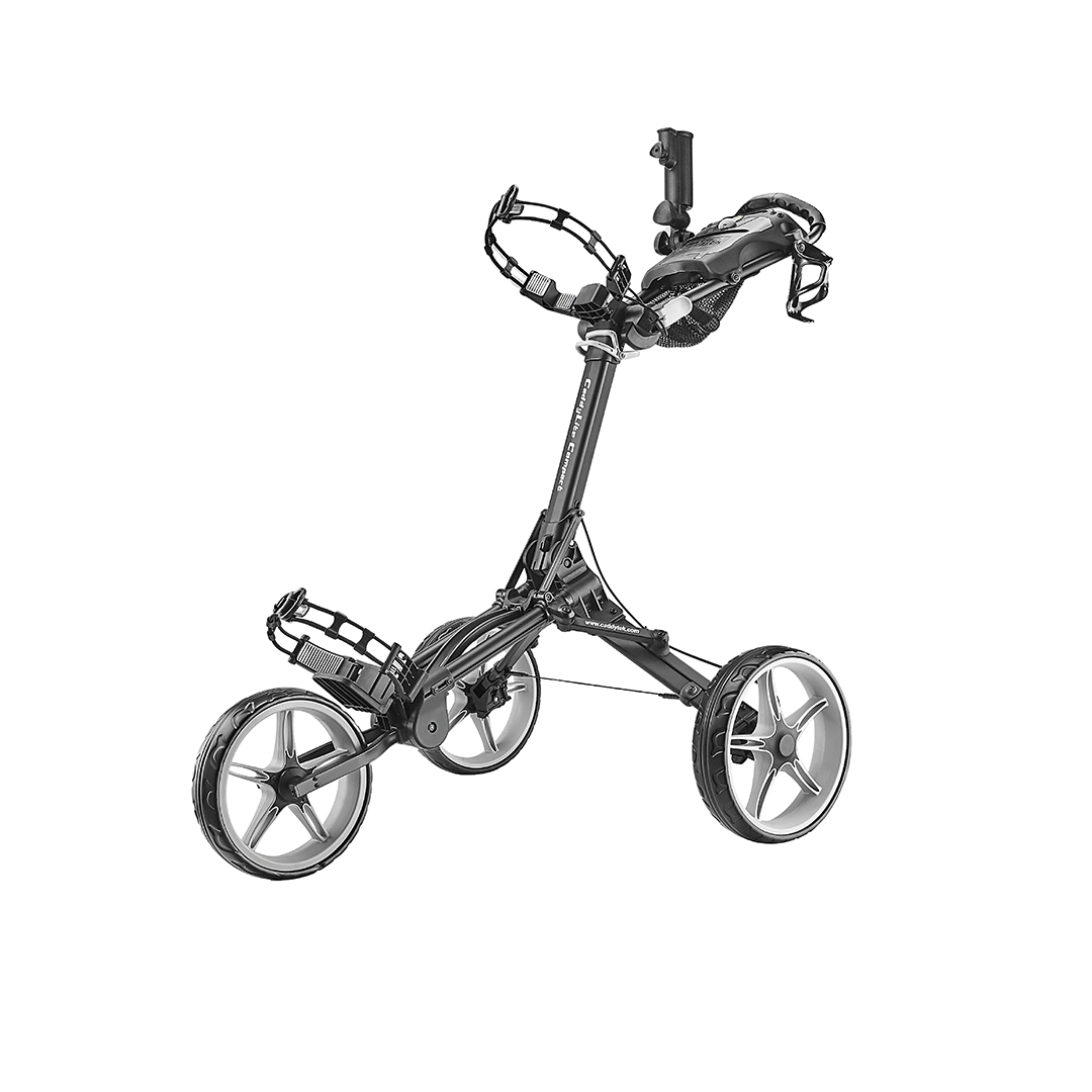 CaddyTek CaddyLite Compact - 3 Wheel Golf Trolley - Dark Grey