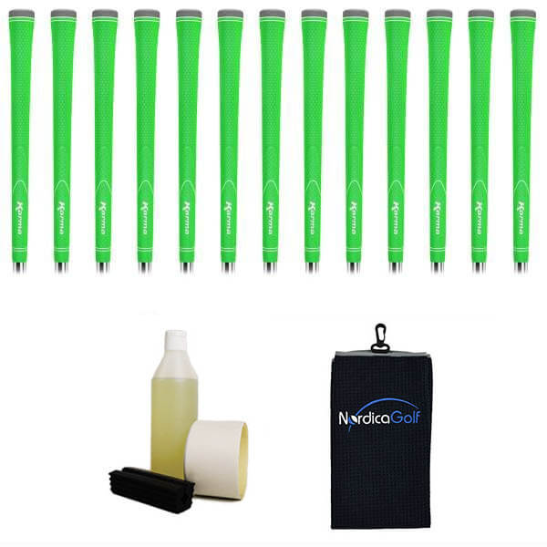 Karma Neion II Green Grip kit - 13 grips, clamp, solvent, tape, towel