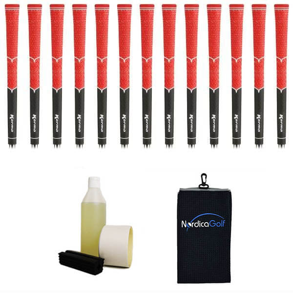 Karma V-Cord Black/Red Grip kit - 13 grips, clamp, solvent, tape, towel