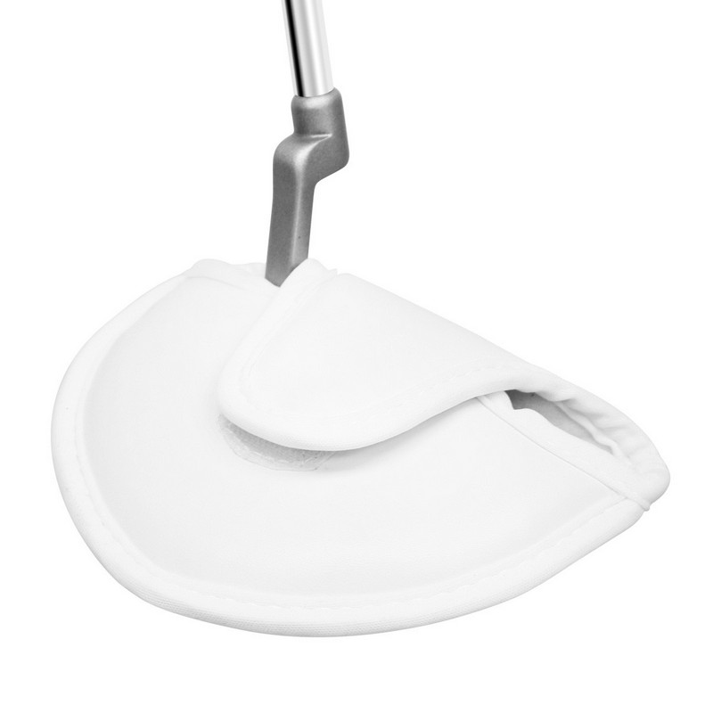 Mallet Putter Synthetic Leather Headcover White Oversize