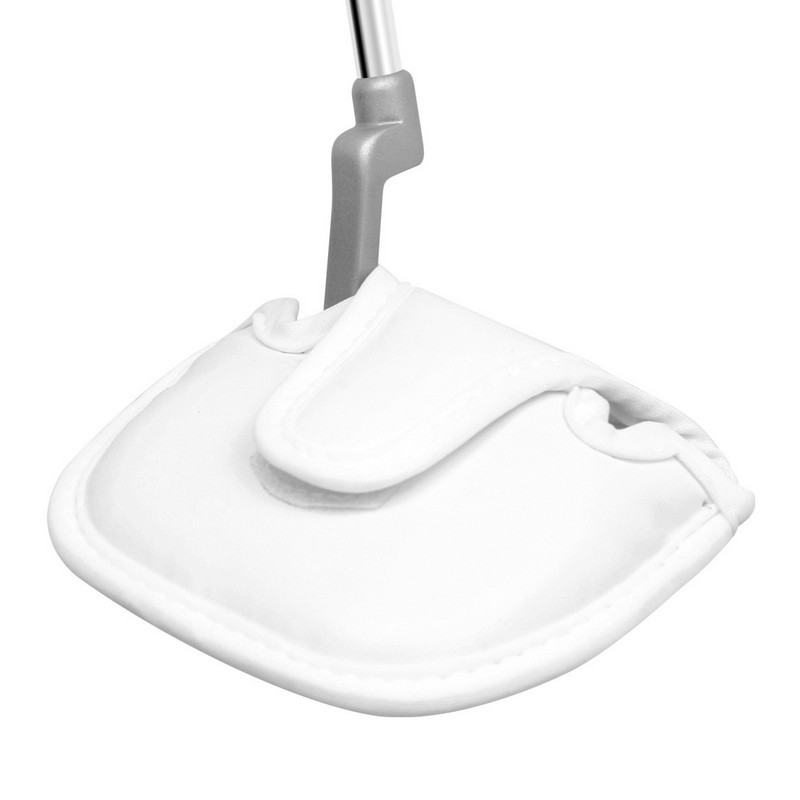 Mallet Putter Synthetic Leather Headcover White Standard