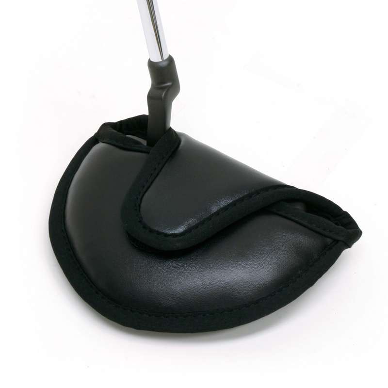 Mallet Putter Synthetic Leather Headcover Black Oversize