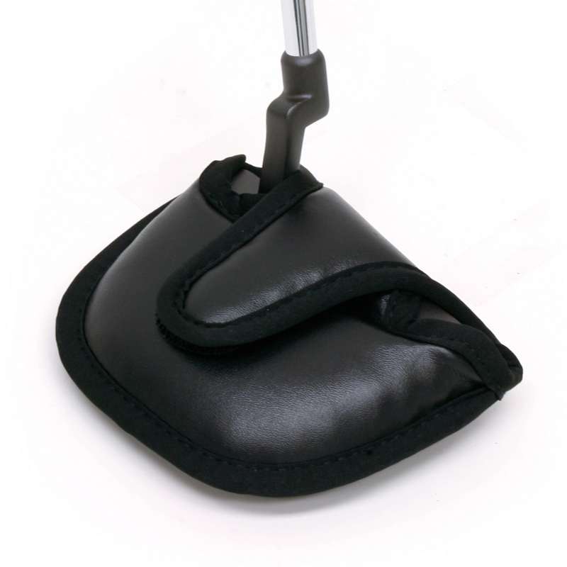 Mallet Putter Synthetic Leather Headcover Black Standard